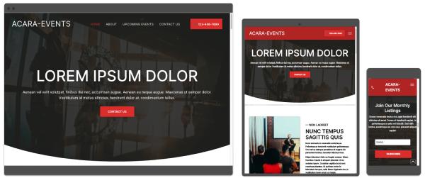 duda event or conference theme website template