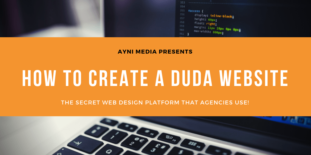 create a diy website design using duda by ayni media