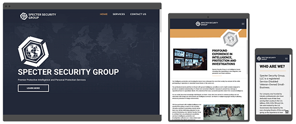 specter security group website by ayni media