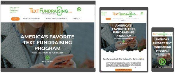 text sms fundraising duda website template by ayni media
