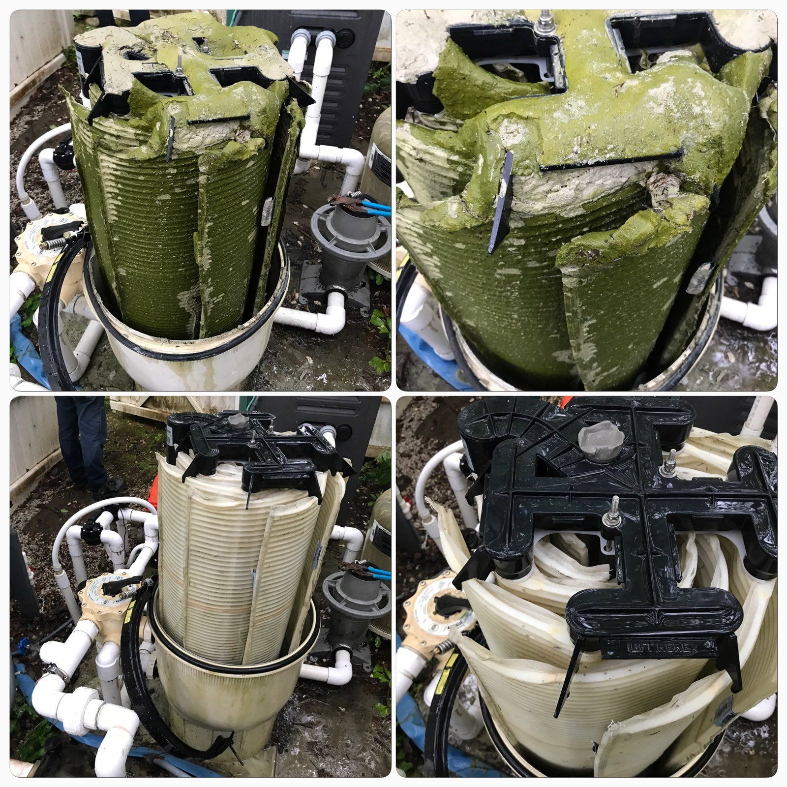 Before and After Pool Filter Cleaning — Norwalk, CT — Rave Pools