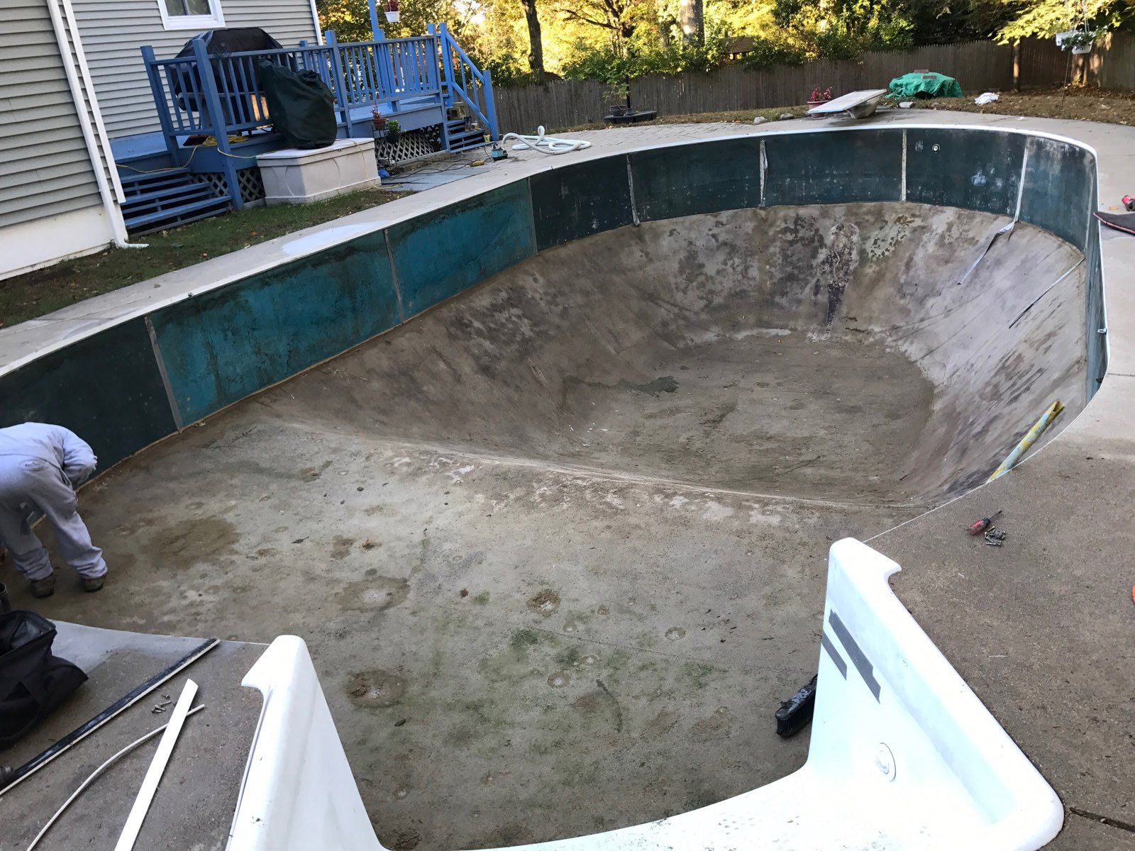Cleaning Empty Pool — Norwalk, CT — Rave Pools