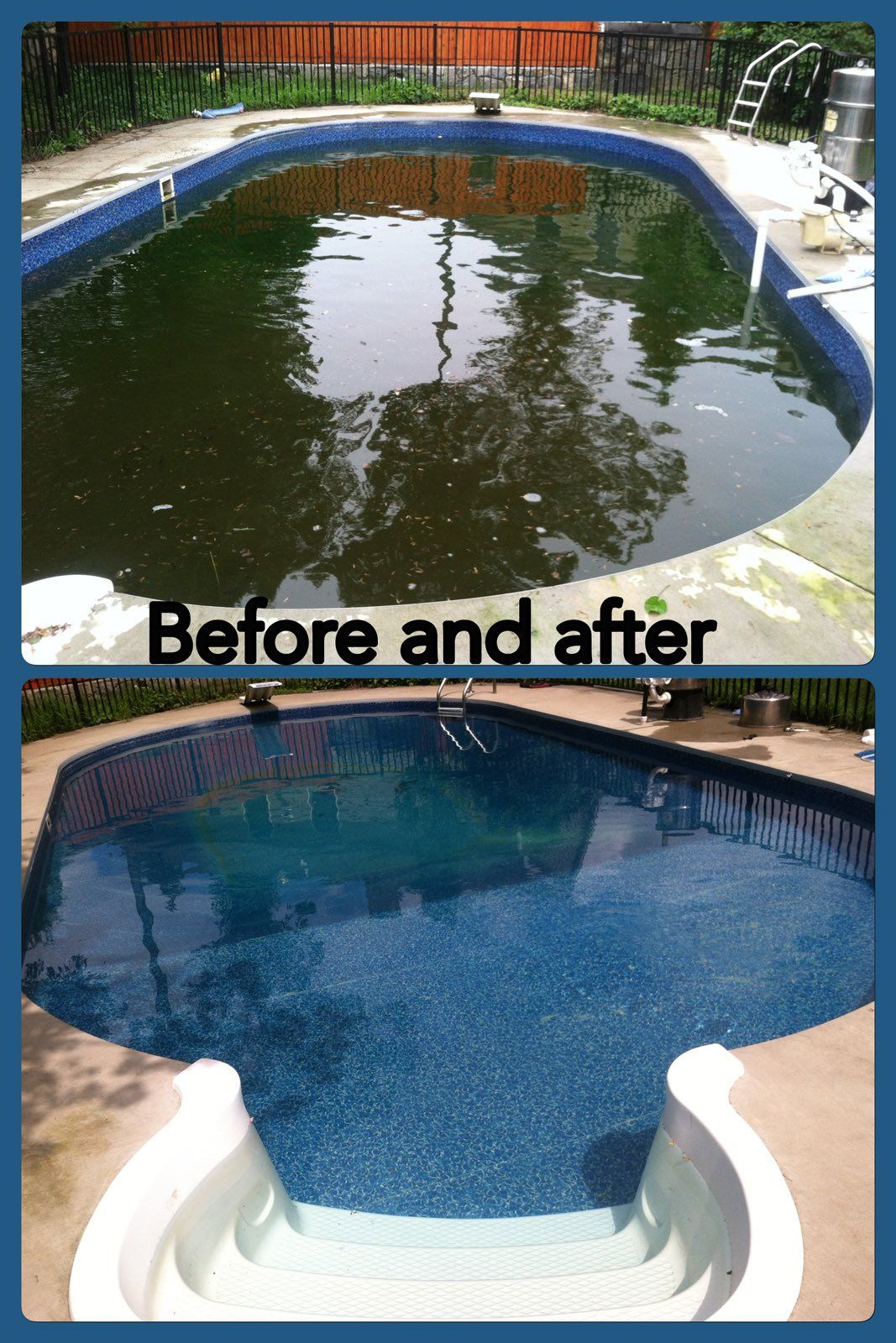 Before and After Pool Cleaning — Norwalk, CT — Rave Pools