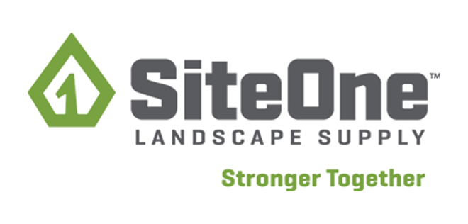 A logo for siteone landscape supply stronger together
