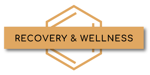 A logo for a company called recovery and wellness