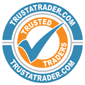 A logo for trustatrader.com that says trusted traders
