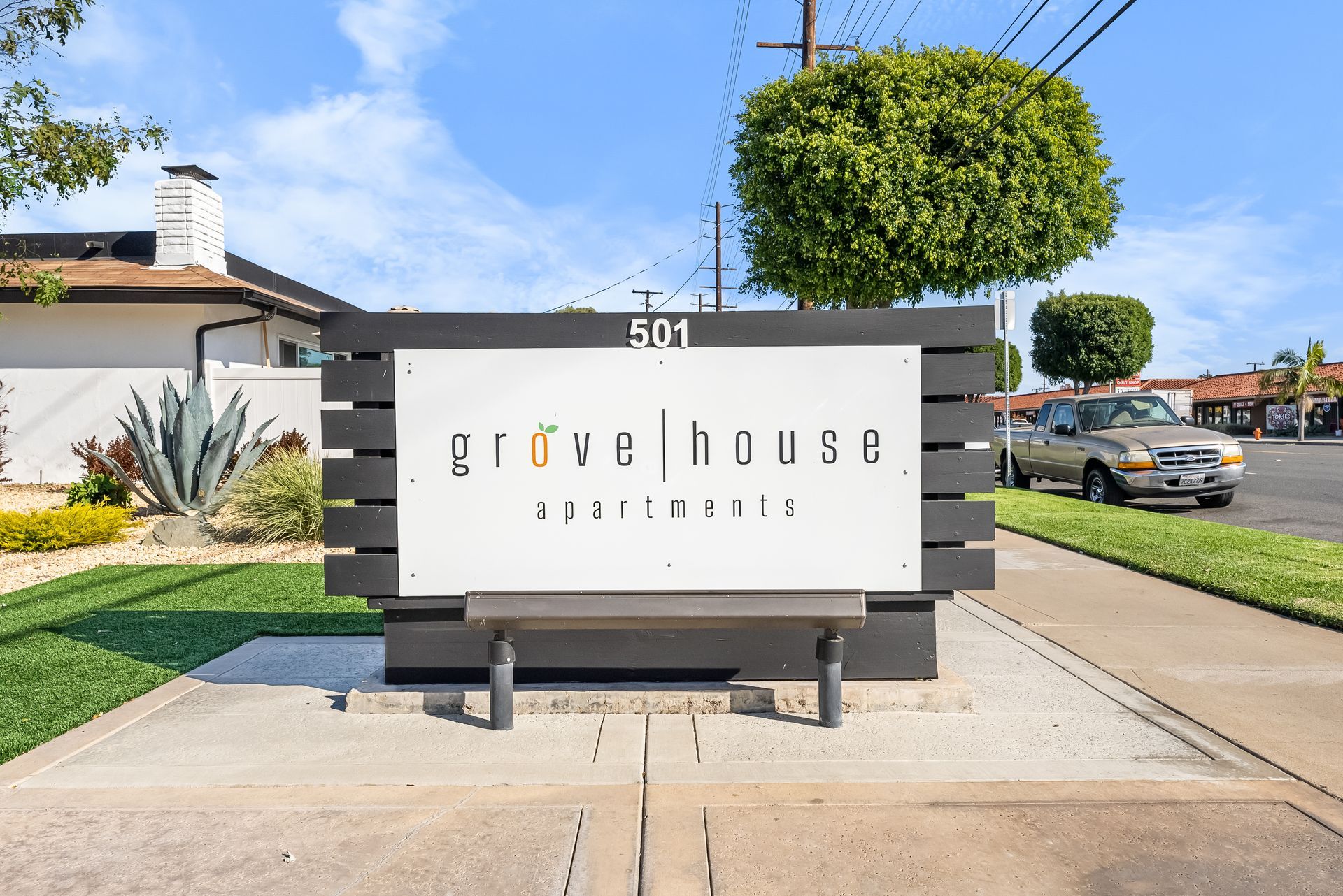 Grove House front sign