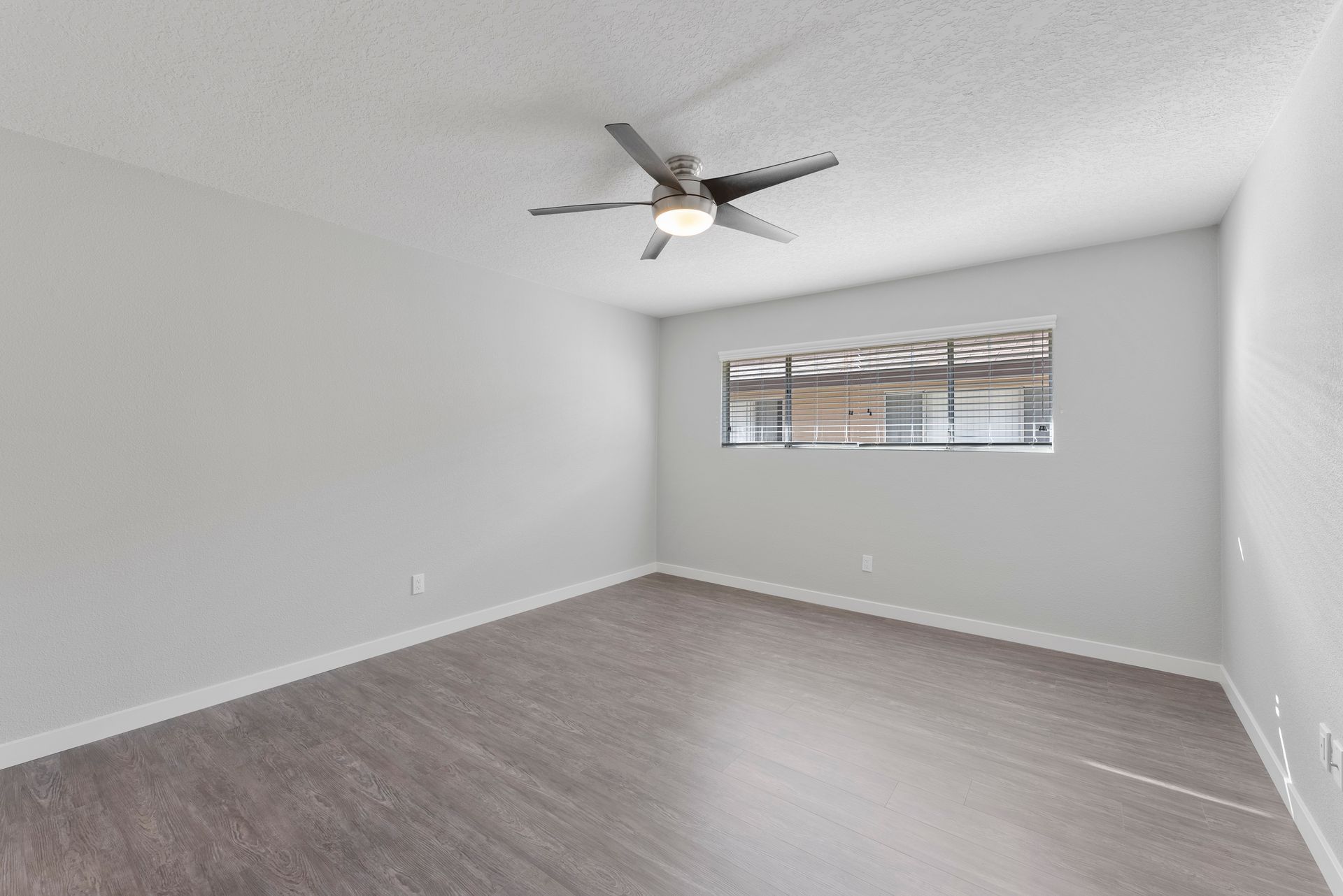 Grove House bedroom and window unfurnished