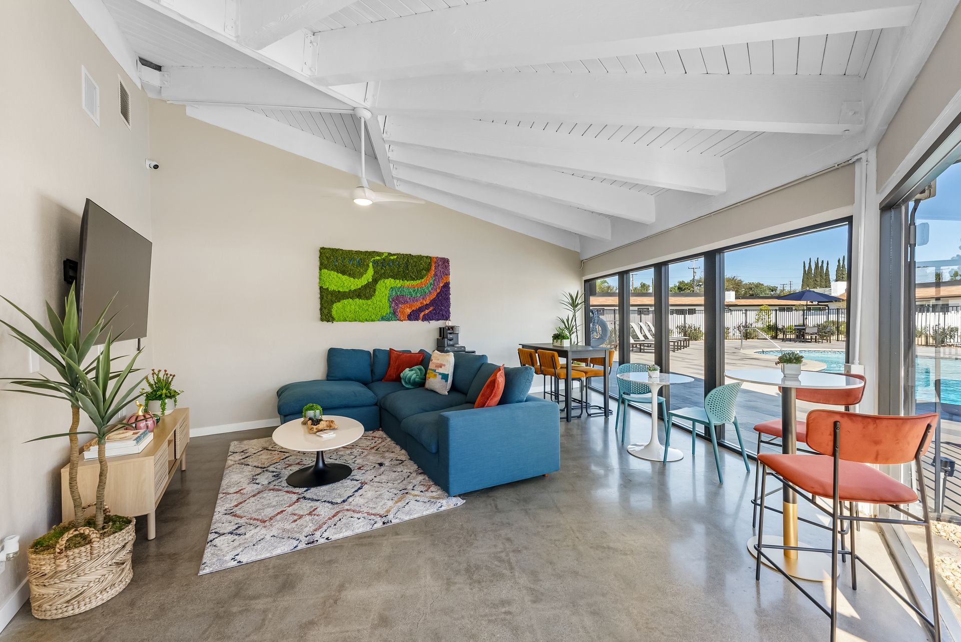 lounge with couches and table