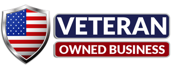 Shield with US flag next to 