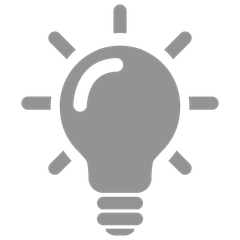 A lightbulb, to symbolize the idea phase of construction.