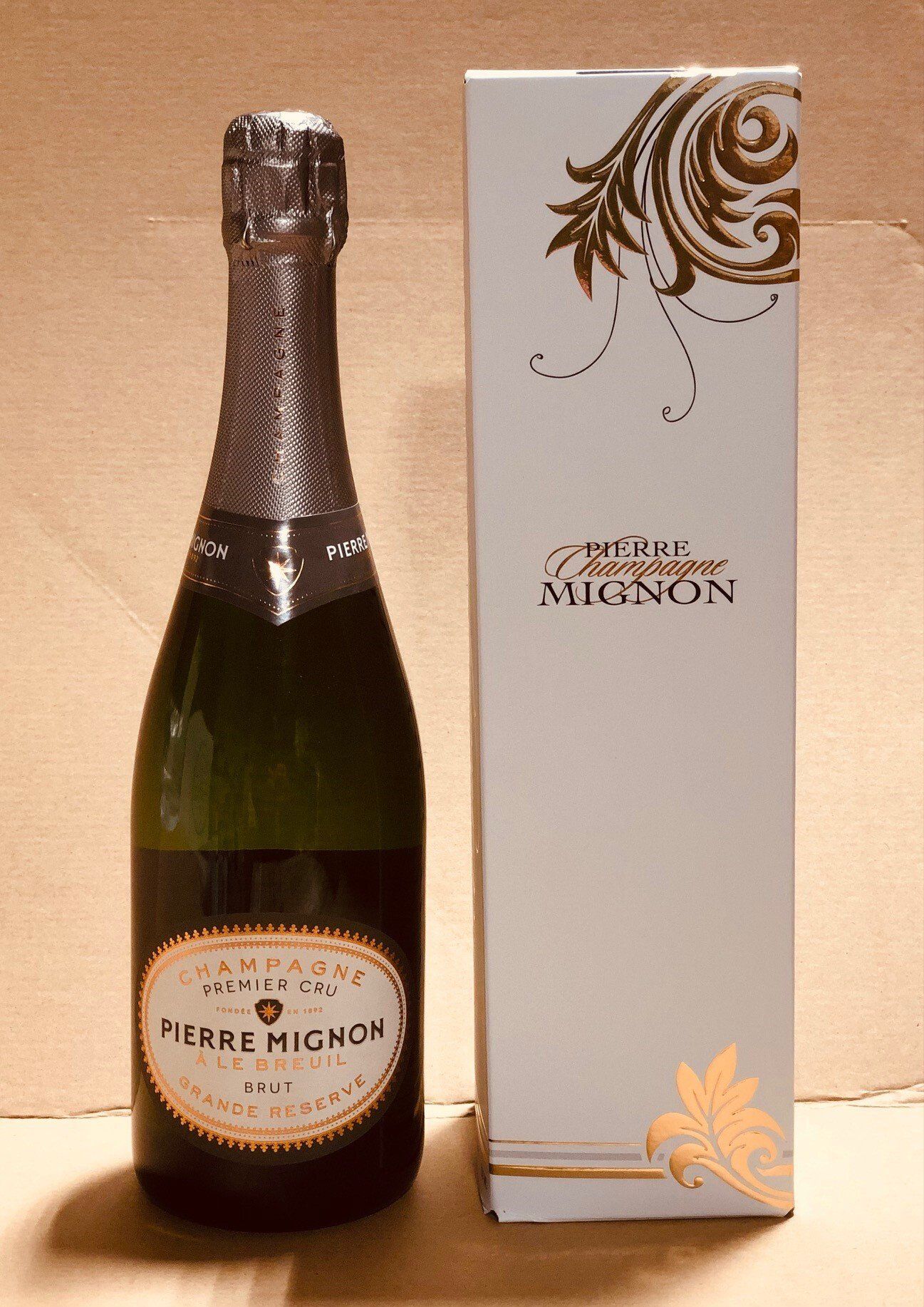 Champagne Pierre Mignon 1er Cru Grande Reserve Brut N.V. and Gift Box