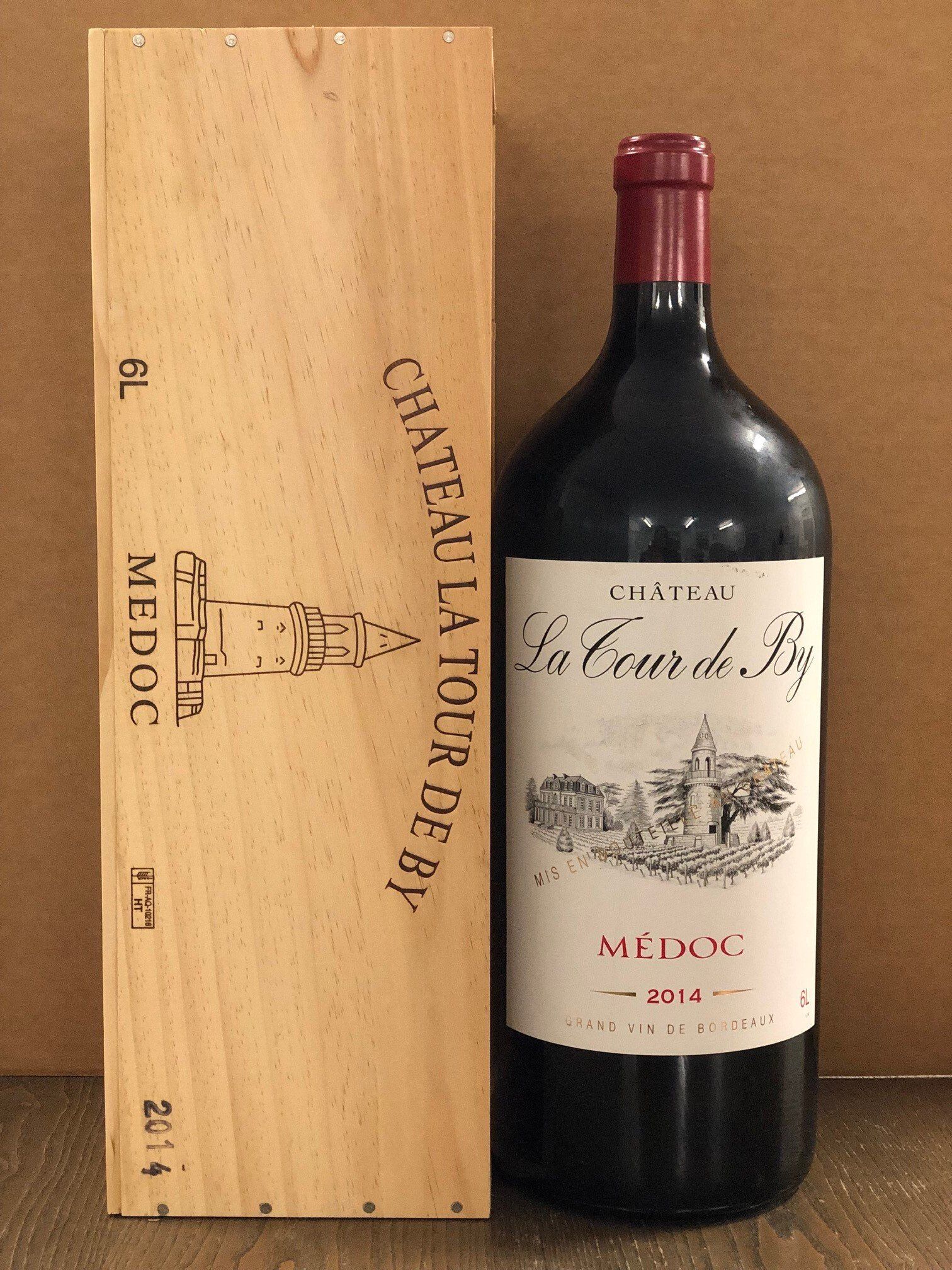 Chateau Tour de By Medoc, Bordeaux - Double Magnum, Jeroboam 5ltr & Imperial 6ltr in Wooden Gift Boxes