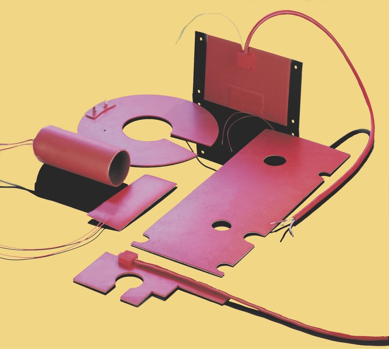 Silicone heating elements