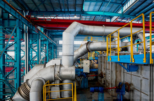 centro di produzione con riscaldatori ad aria