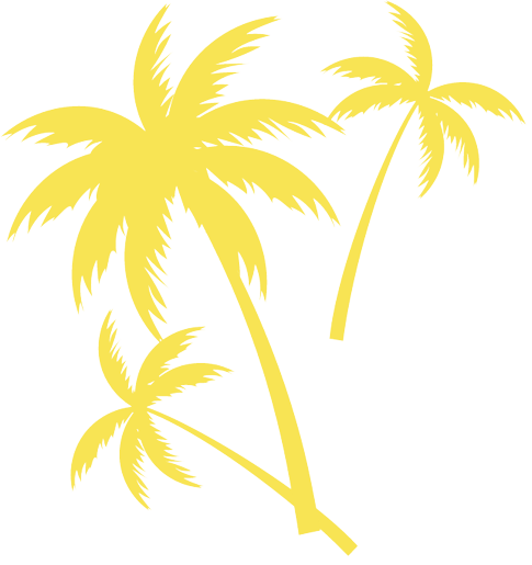 Yellow palm trees on white background. Yellow palm trees on white background.