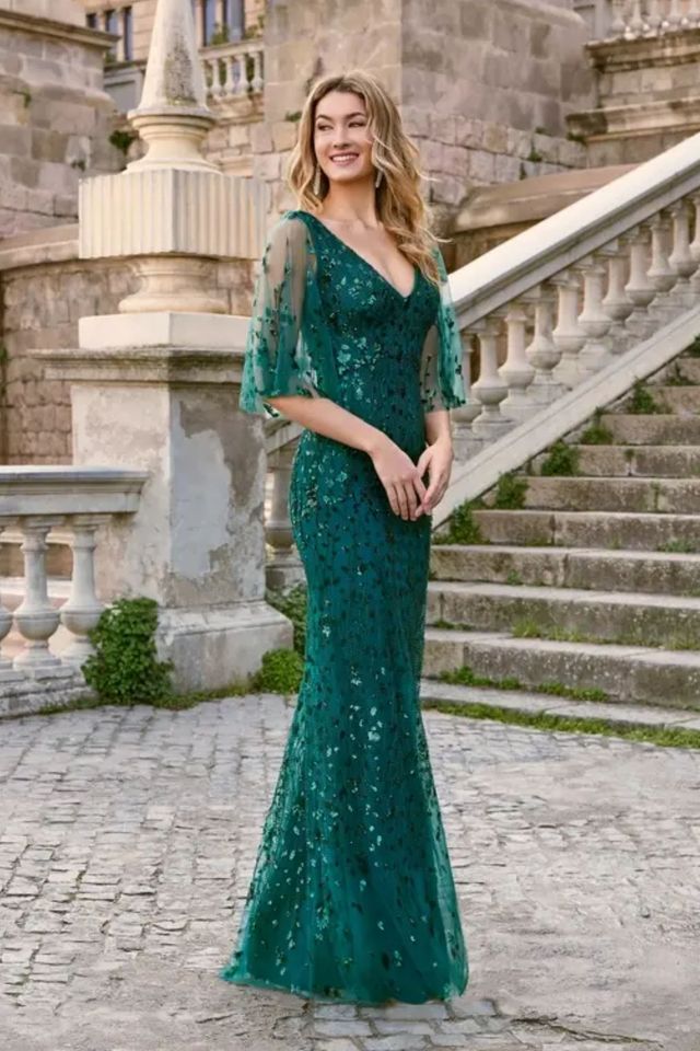 rosa clara green dress Rosa Clará Edana Long Sleeve Mermaid Wedding Dress, US 28 / Ivory