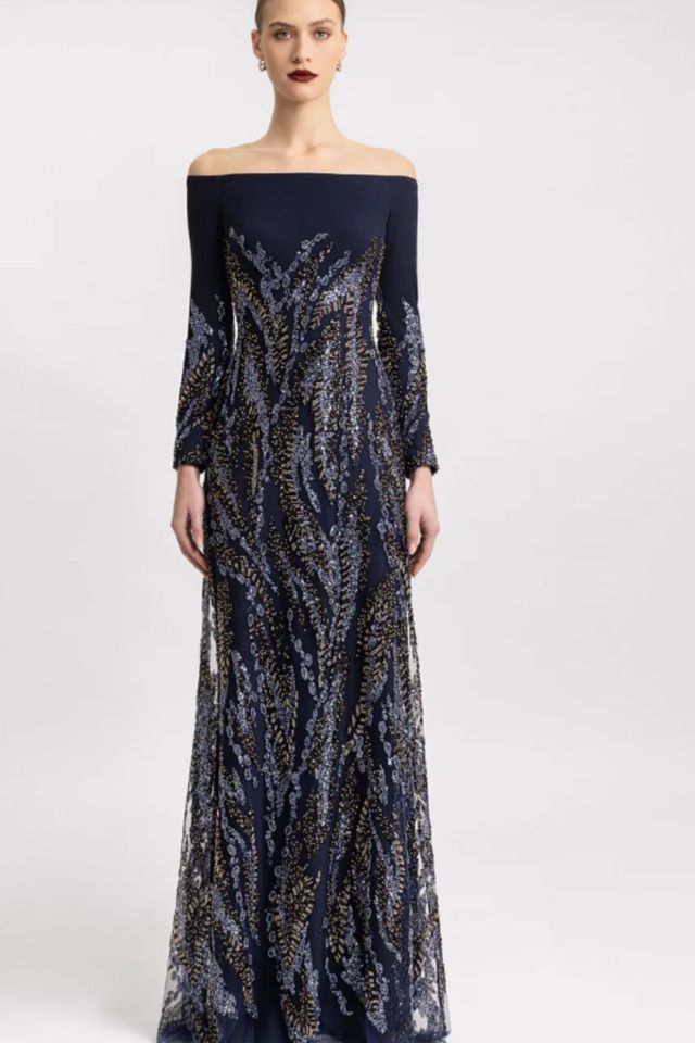 evening pool party dress One-Shoulder Long Sequin Prom Dress with Strappy Back Royal Blue / 0 main image 0