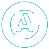 Teal circular logo with an abstract "A" shaped by lines and dots, reading "ALL AROUND TECHNOLOGIES LLC" around the border.