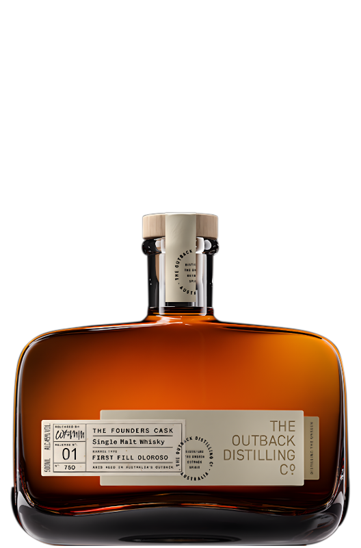 The Outback Distilling Co. Pioneers Collection - The Founders Cask Australian single malt whisky bottle