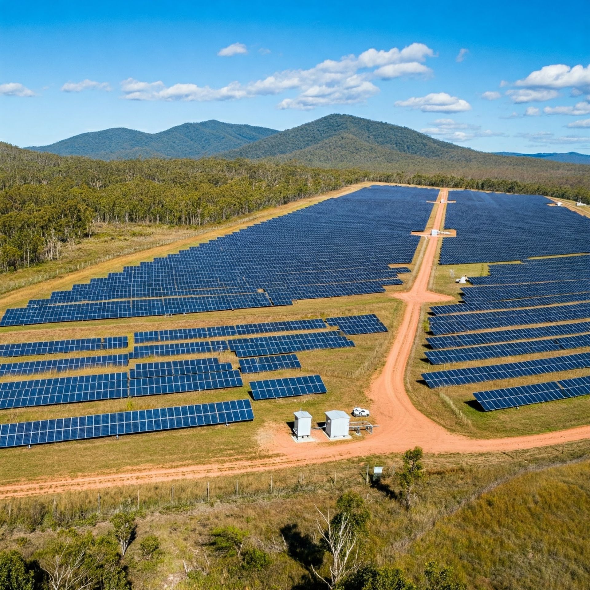 A Aerial Thermal Image View of solar farm — Tailored Spatial Solutions in Cairns City, QLD