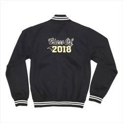 Black graduation jacket with 