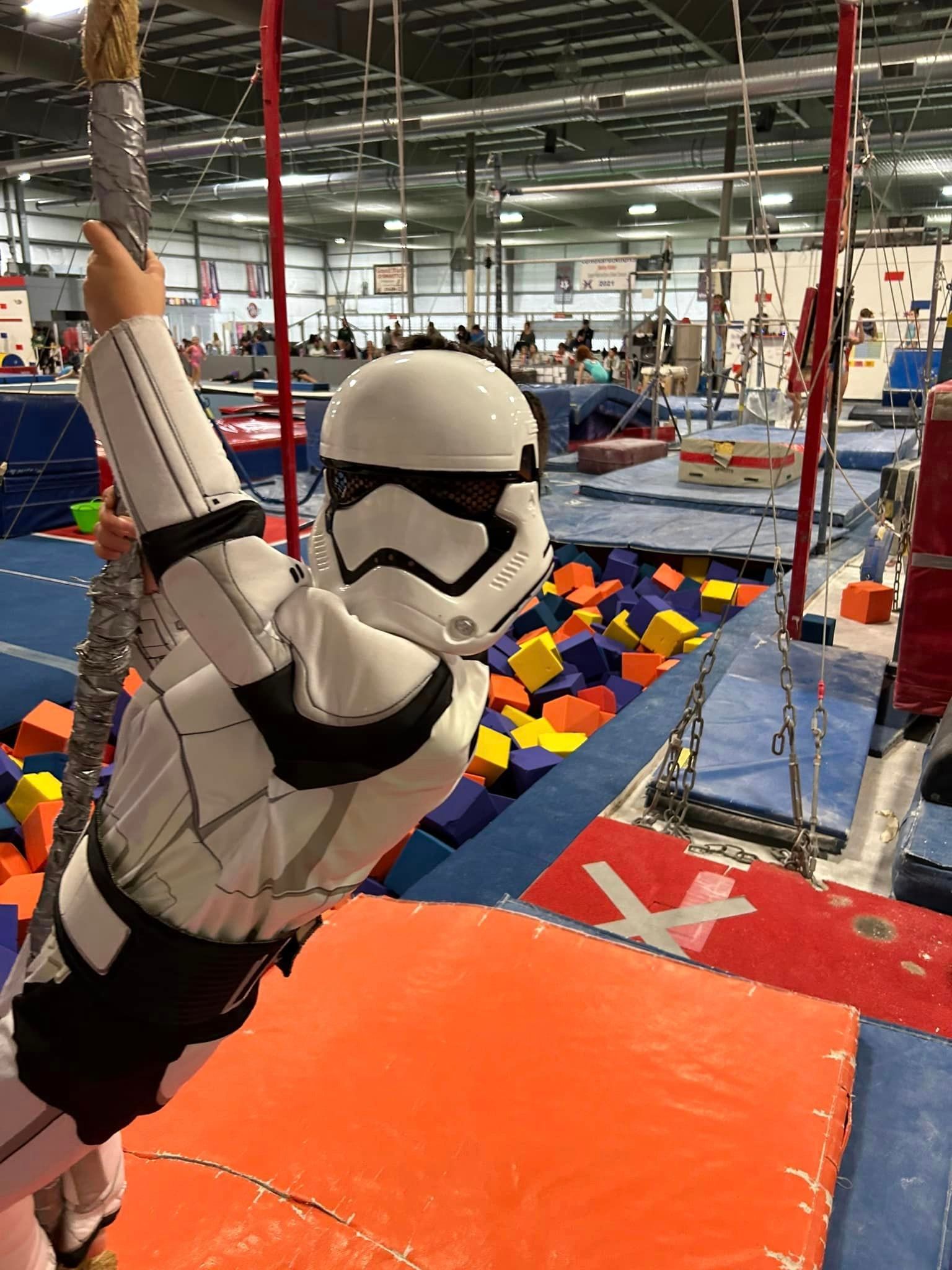 A Kid on Storm Trooper Costume