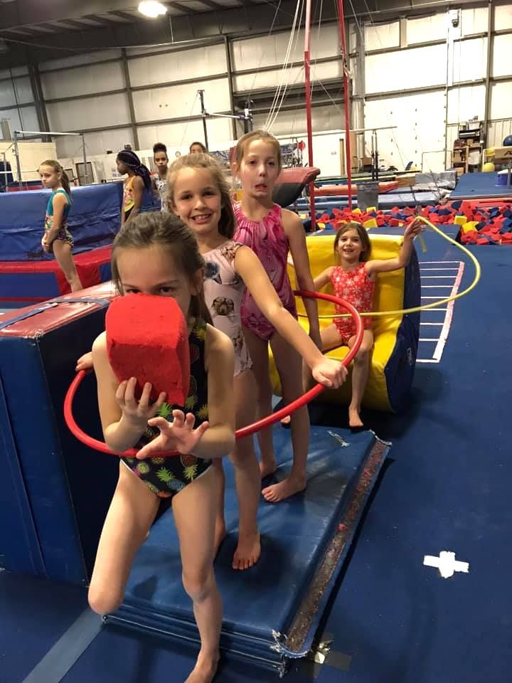 Little Girls Playing in Grand Blanc Gymnastics