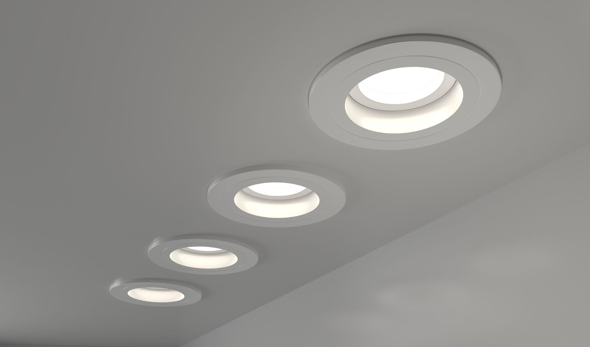 Spotlights recessed ceiling 3D render from Anderson Electric.