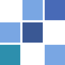 blue squares graphic