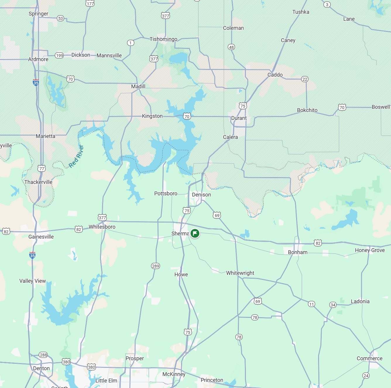 GM Area Of Service Map