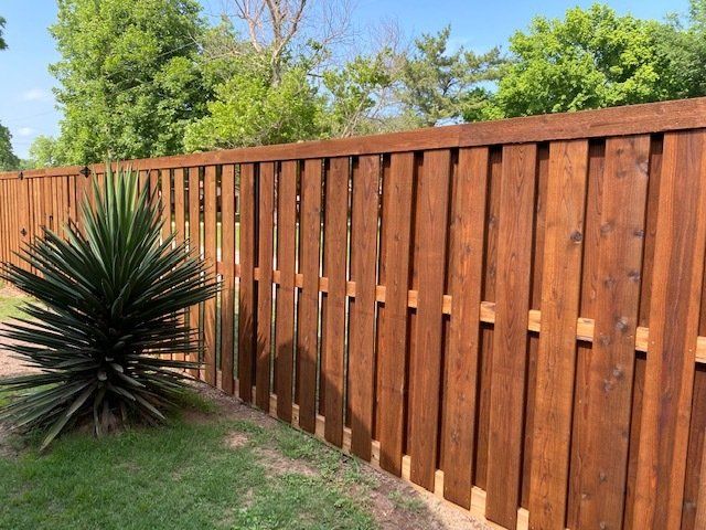 Residential wooden fence