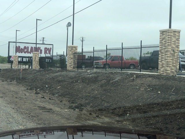 A sign that says mcclain rv on it