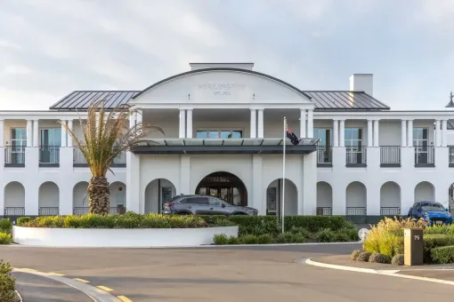 Burlington village entrance view