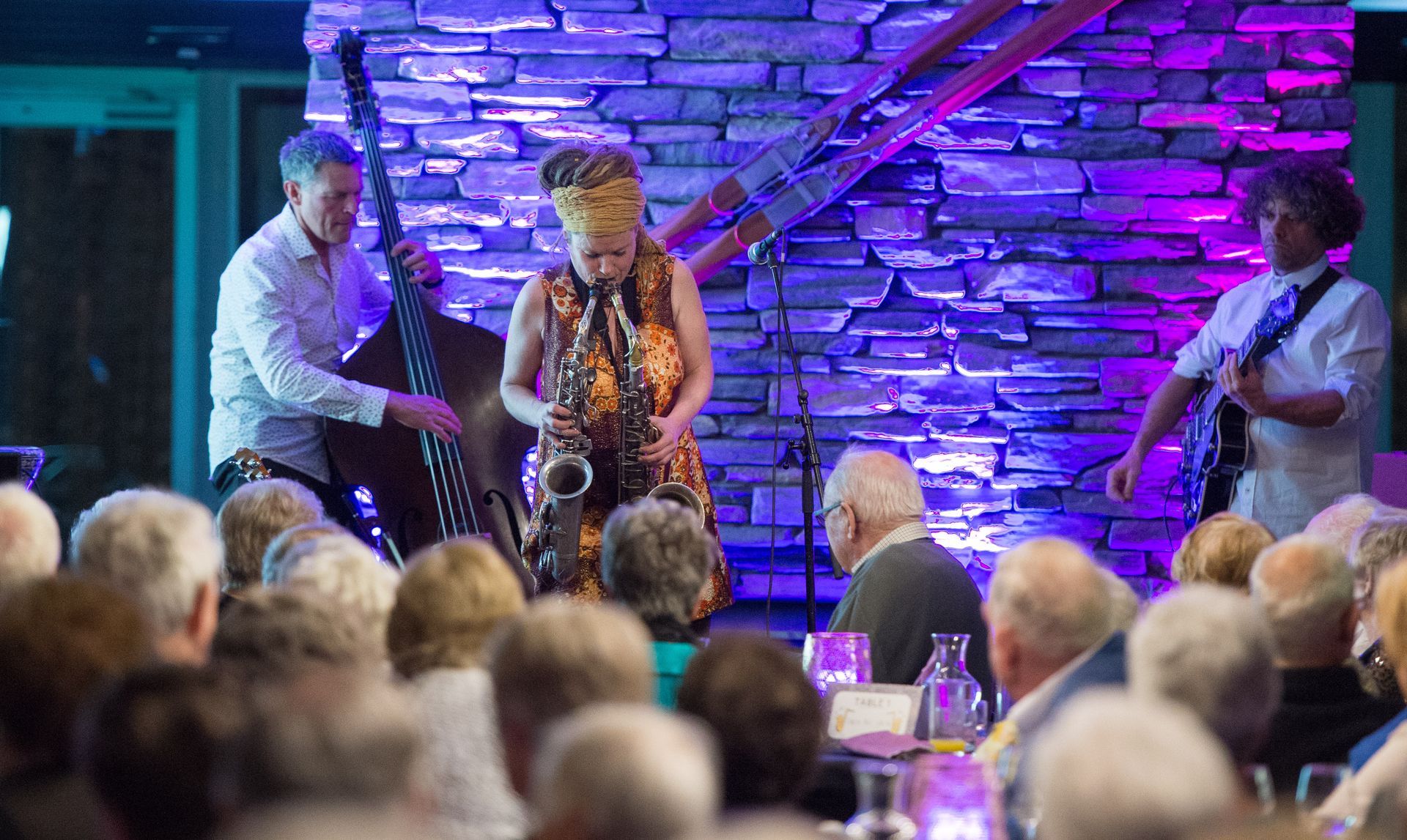 Residents enjoying live music performance