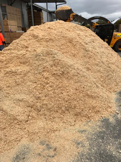 sawdust pile