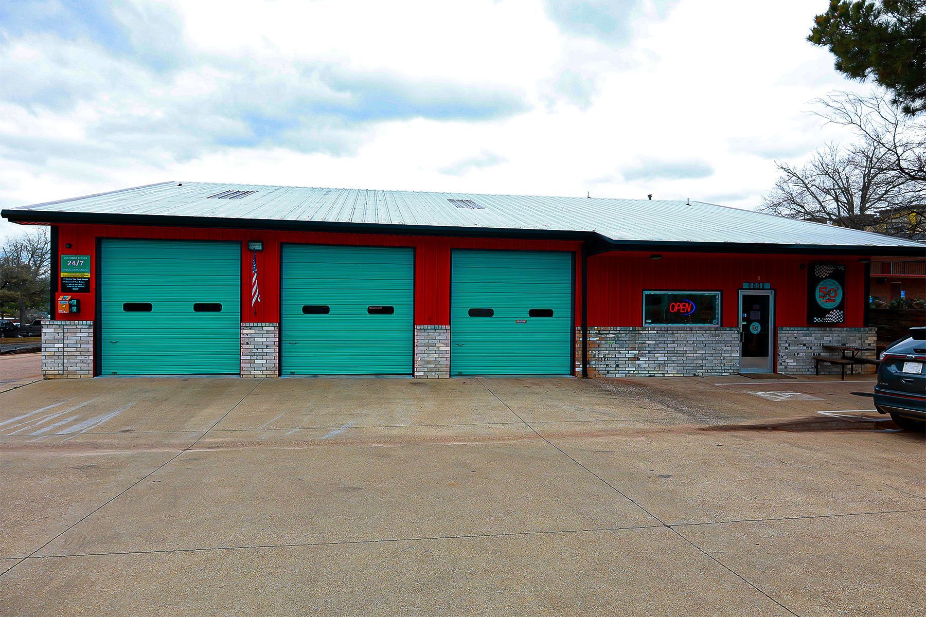 The front of our repair shop