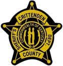 A crittenden county sheriff 's badge on a white background