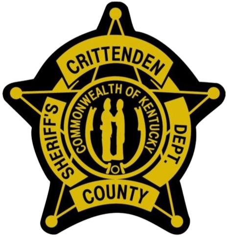 A crittenden county sheriff 's badge on a white background