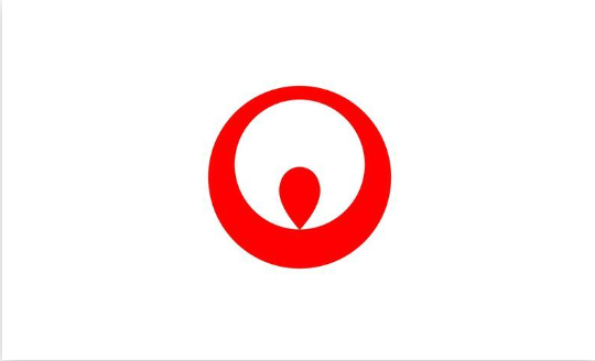 A red circle with a drop in the middle on a white background