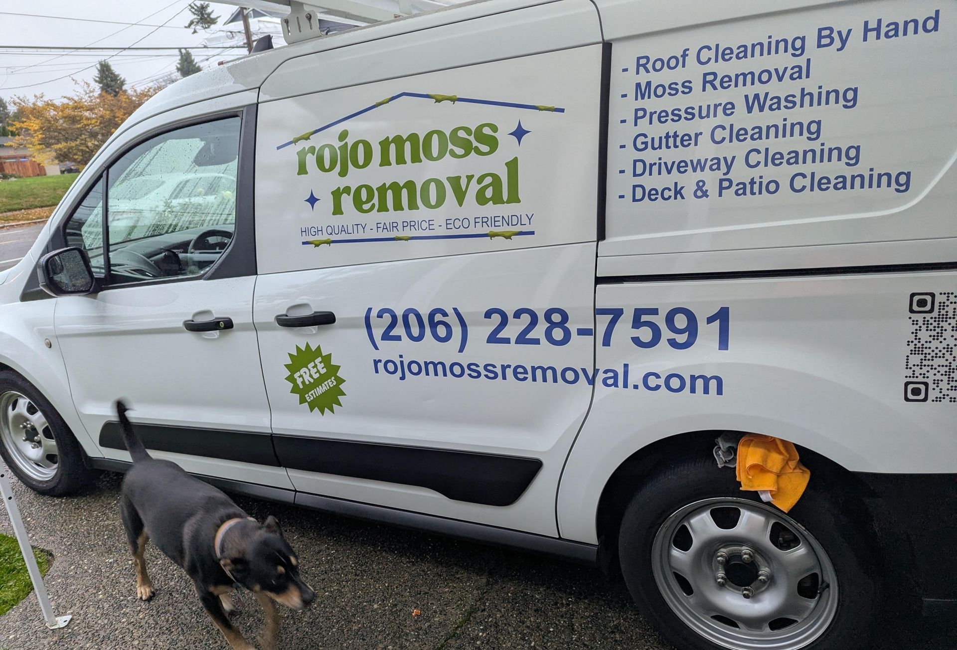 New decals on our moss removal van