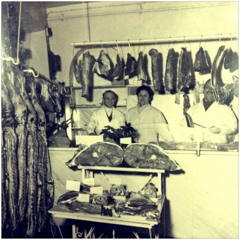 foto d'epoca macelleria