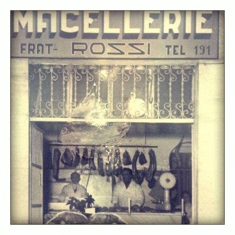 foto d'epoca macelleria