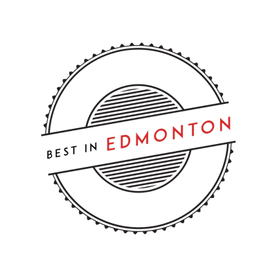 a stamp that says best in edmonton on it