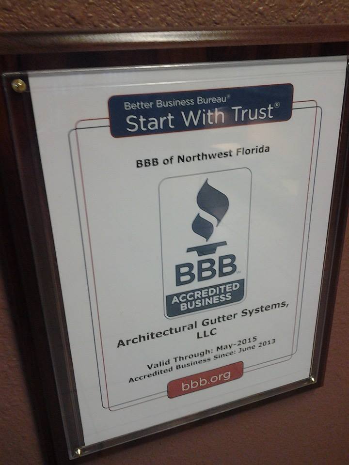 BBB Accredited — Ft. Walton Beach, FL — Architectural Gutter Systems