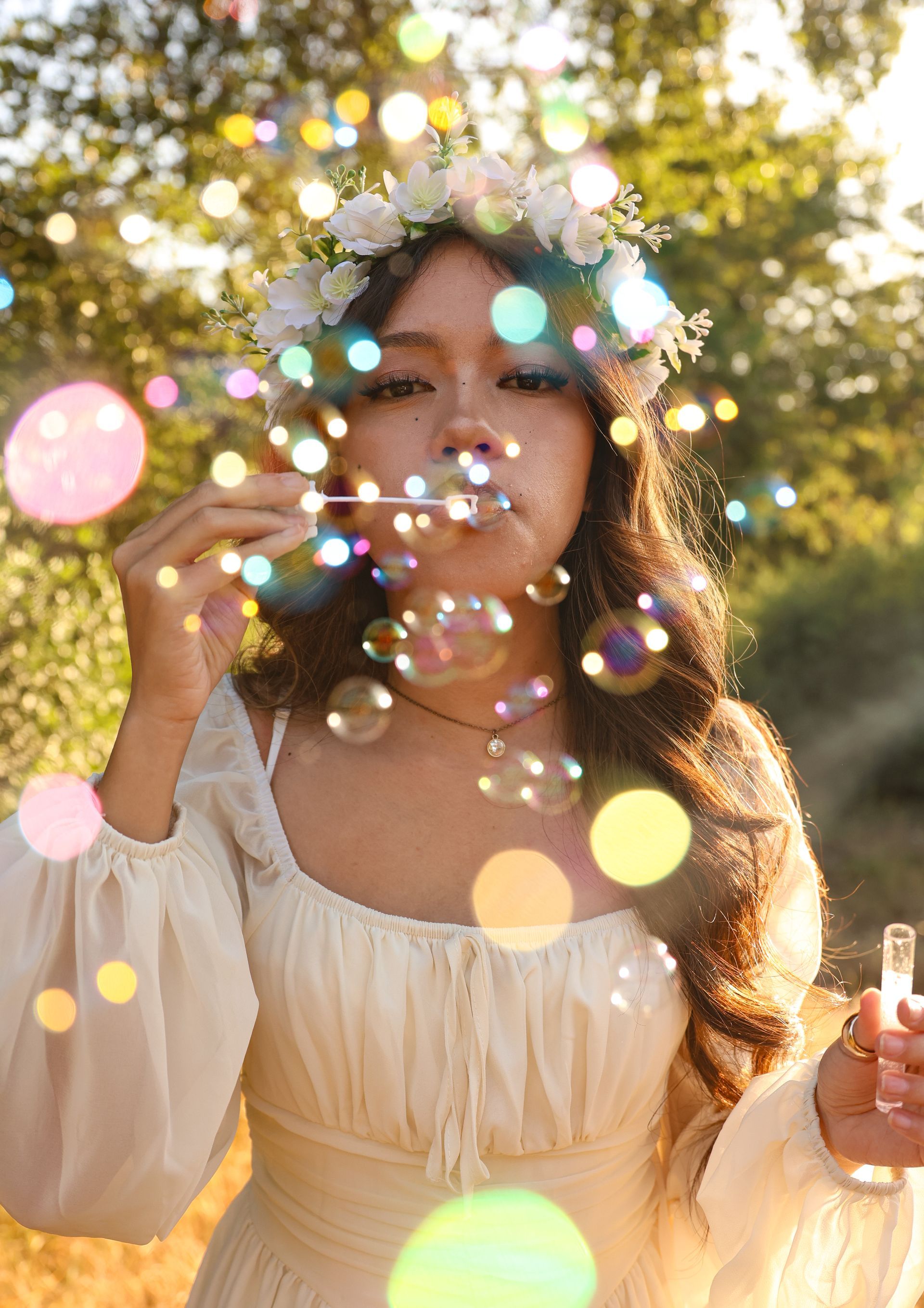 girl scratching horse