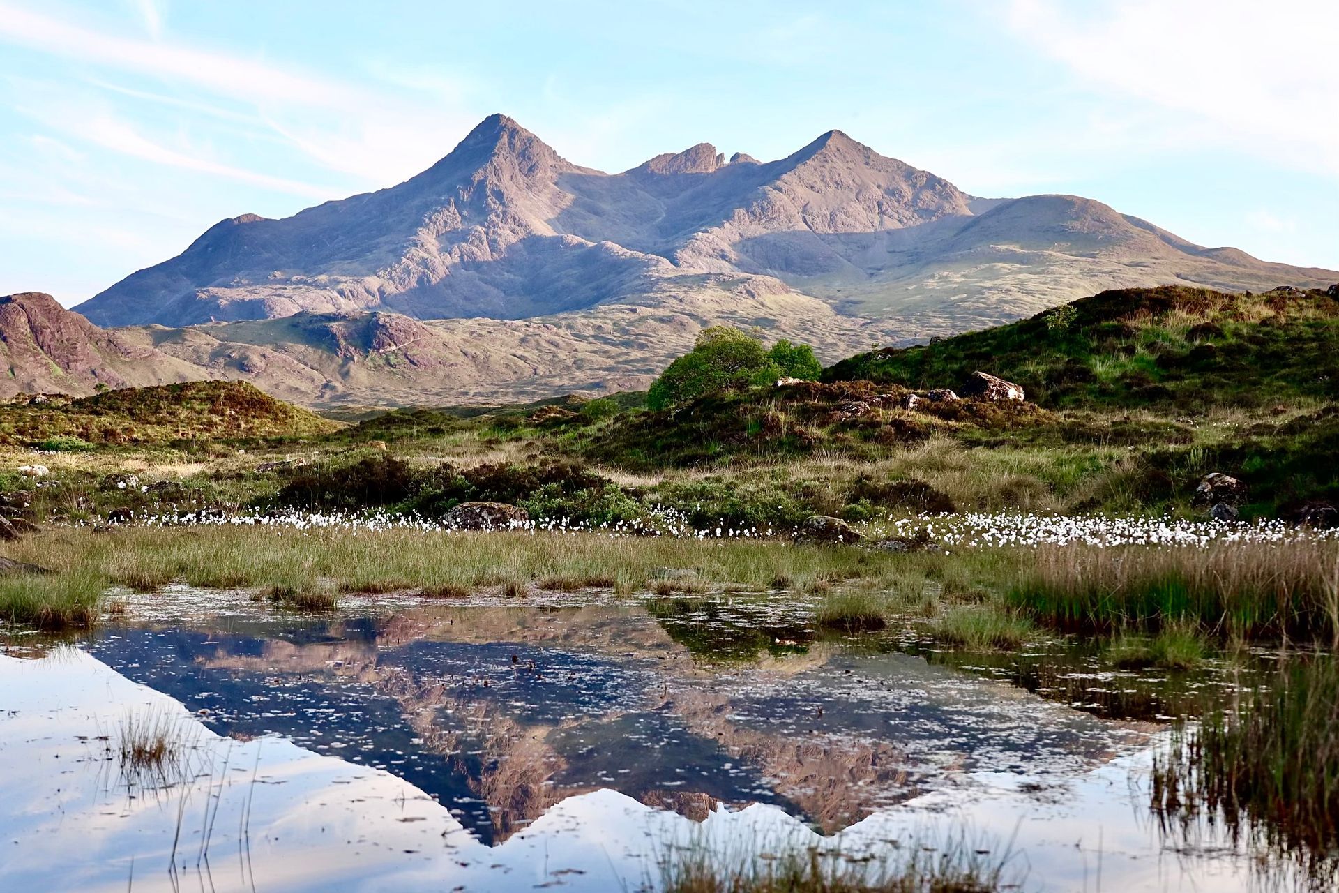 mountain with water reflection