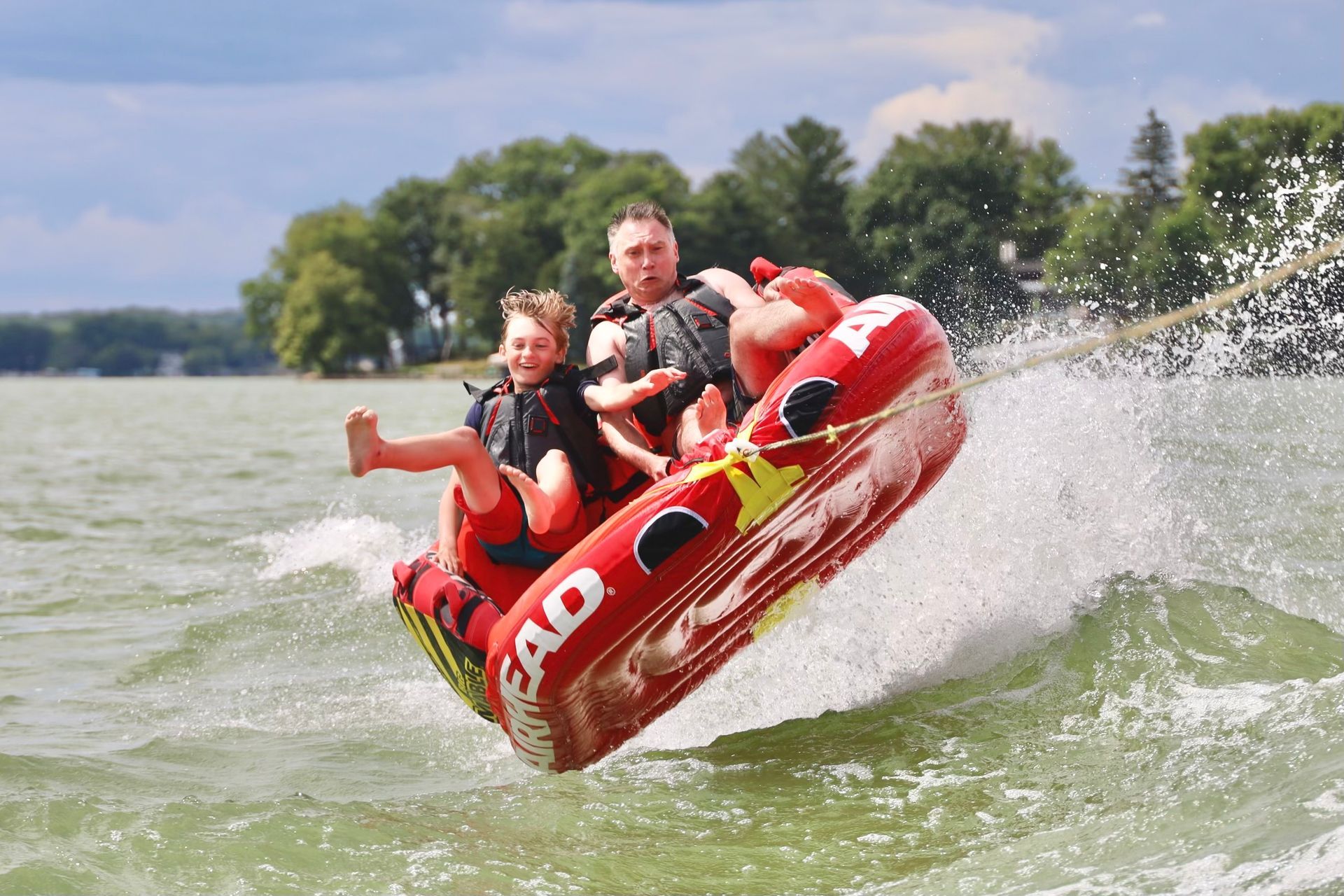 water inner tub goes flying 