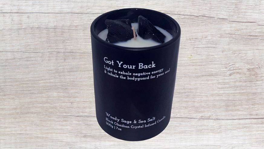 Got Your Back - Candle 200g (Woody Sage & Sea Salt Scent) — Superb Hair in Wyong, NSW