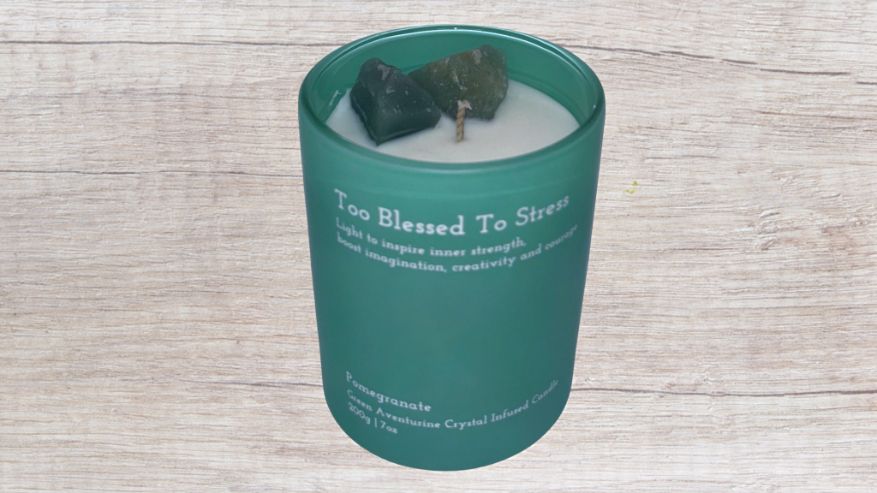Too Blessed To Stress - Candle 200g (Pomegranate Scent) — Superb Hair in Wyong, NSW